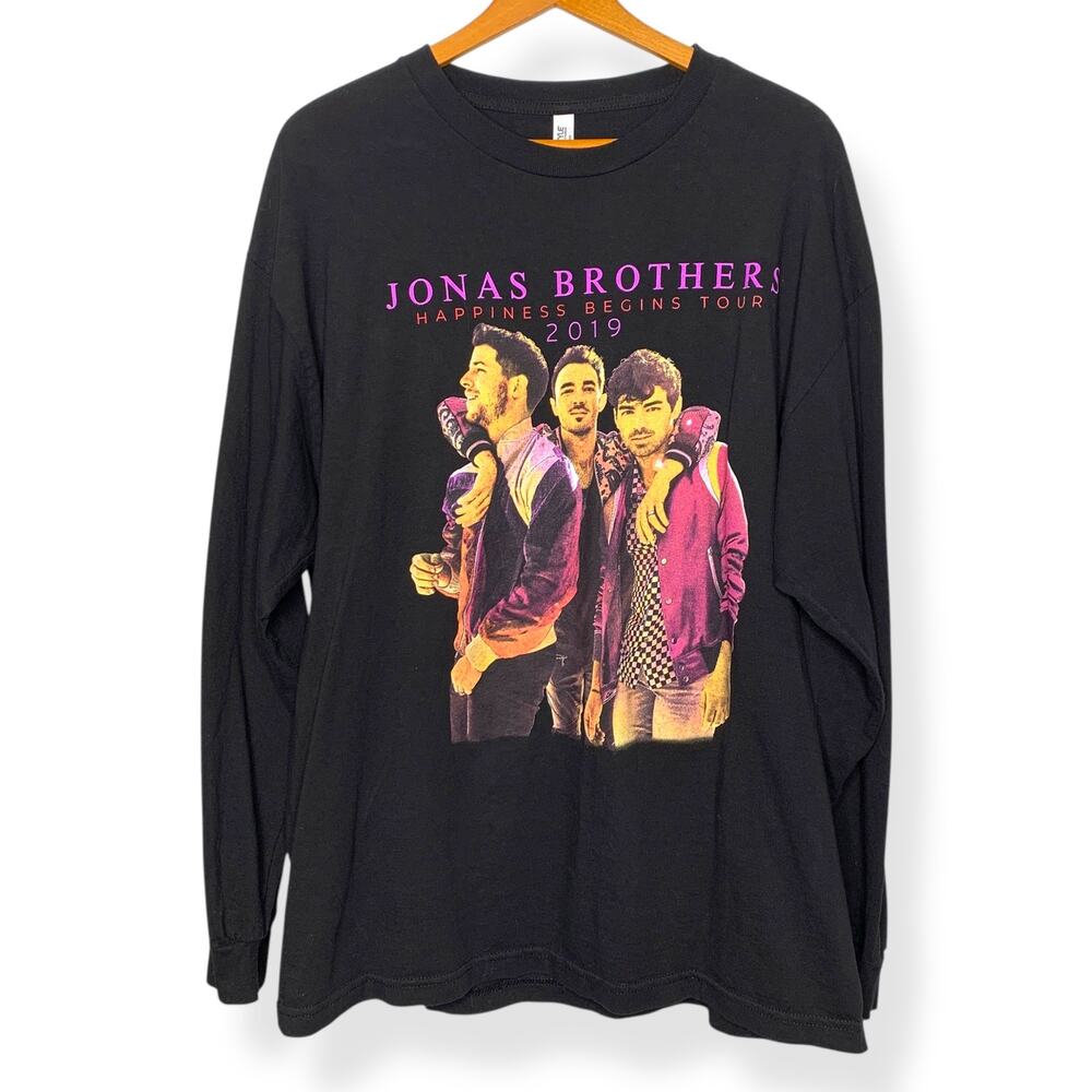 NWOT Jonas Brothers Happiness Begins Tour 2019 unisex long sleeve shirt XL